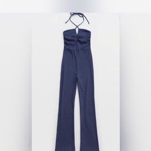 Aerie Blue Halter Jumpsuit